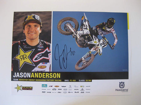Jason Anderson, supercross, motocross, signed, autographed, 11x17 Poster, COA will be included.