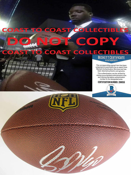 Jason Pierre Paul Tampa Bay Buccaneers Giants signed Duke football proof Beckett COA autograph