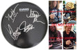 Tesla Jeff Keith,Frank Hannon,Brian Wheat Signed Drumhead Proof COA STAR