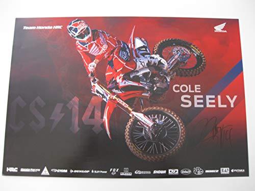Cole Seely, Supercross, Motocross, Signed, Autographed, Honda 13x19 Poster, COA Will Be Included