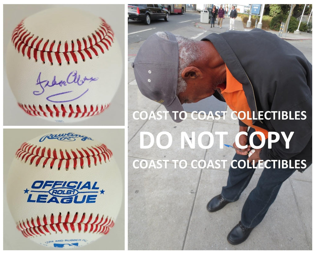Felipe Alou San Francisco Giants Yankees signed autographed baseball COA Proof