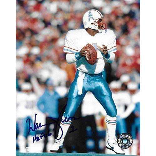 Warren Moon, Houston Oilers, Hall of Fame, Signed, Autographed, 8X10 Photo, a COA with the Proof Photo of Warren Signing Will Be Included--