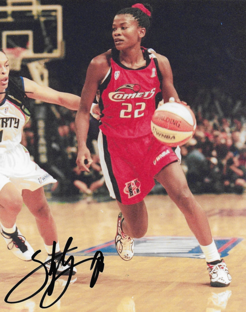 Sheryl Swoopes signed Houston Comets basketball 8x10 photo COA proof autographed,