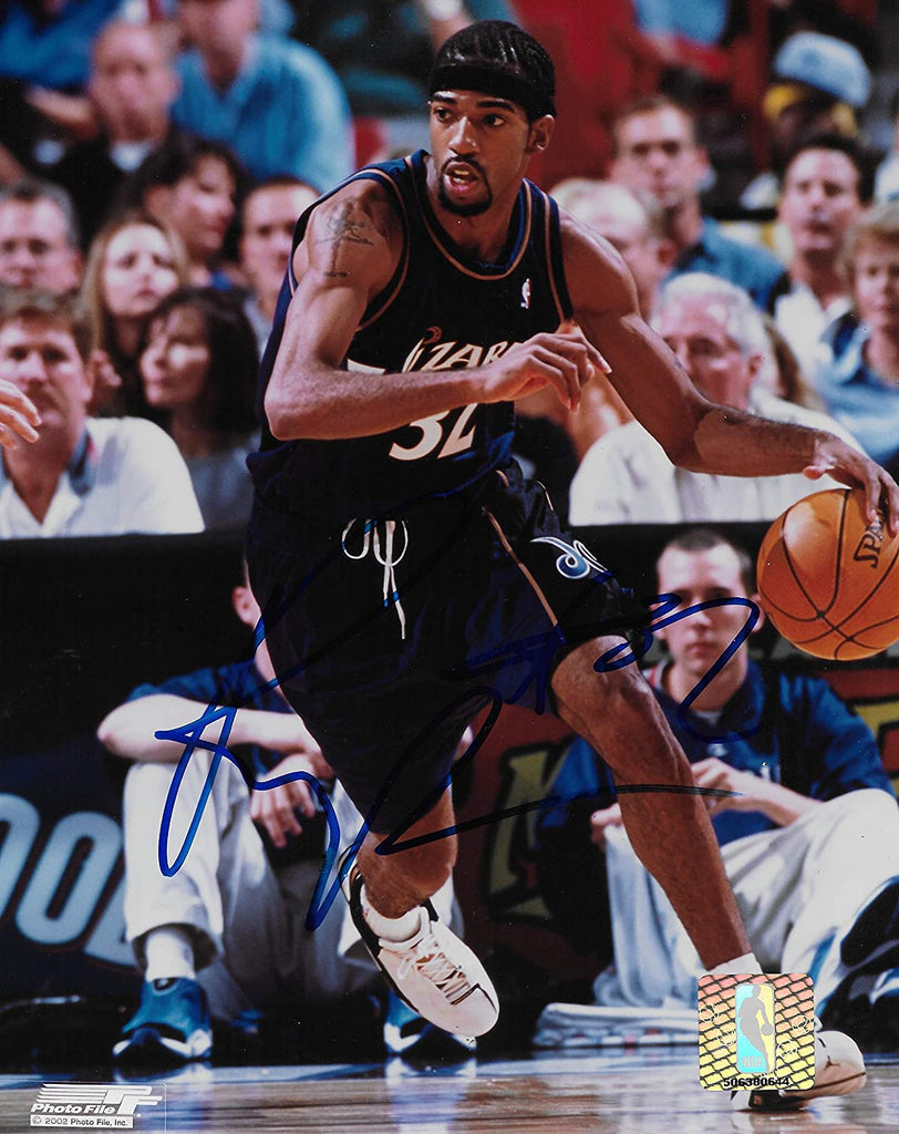 Richard Hamilton signed Washington Wizards basketball 8x10 photo COA