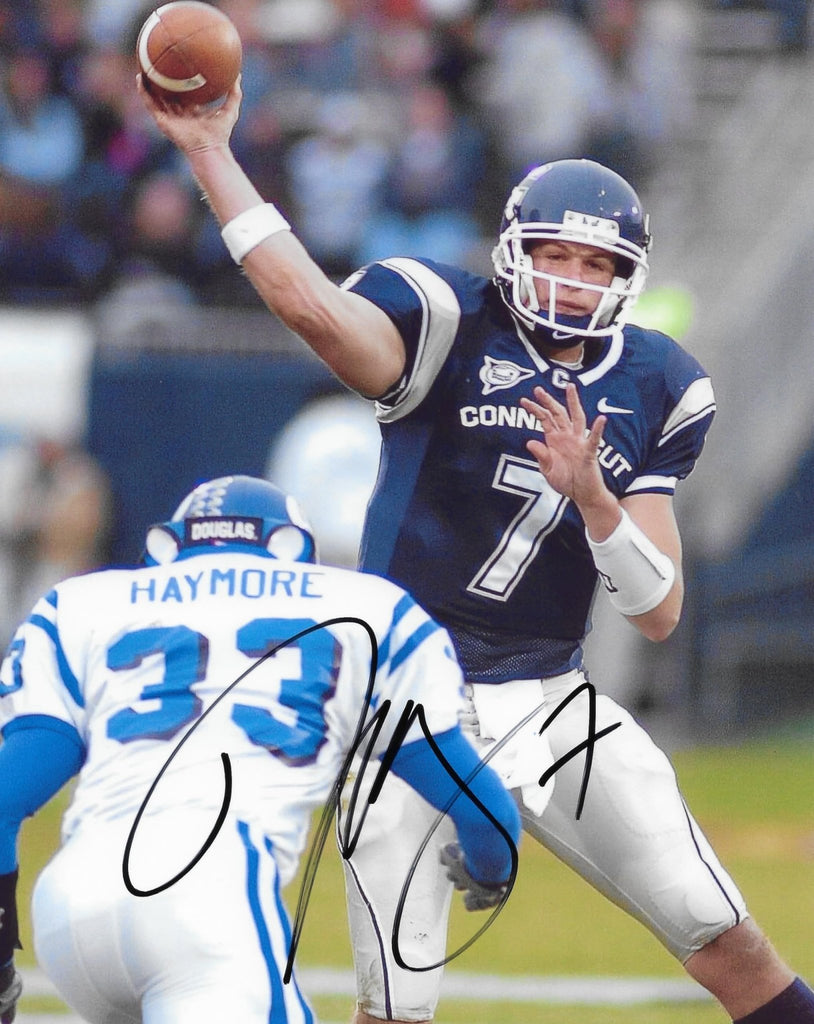 Dan Orlovsky signed UConn Huskies football 8x10 photo COA proof autographed.