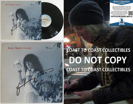 Patti Smith signed autographed Wave album vinyl record exact Proof Beckett COA STAR