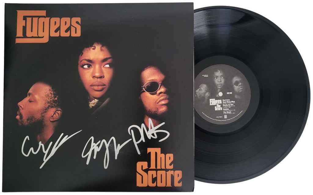 Fugees Signed The Score Album Proof Autographed Vinyl Record Lauryn,Pras,Wyclef