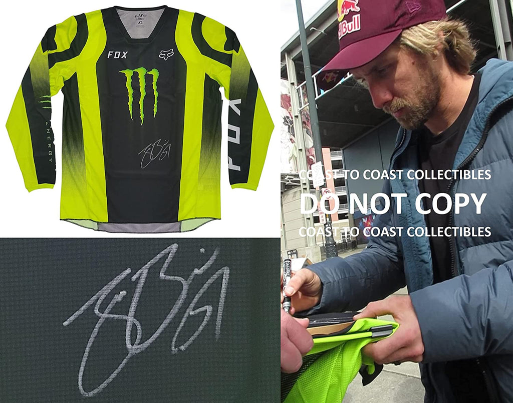 Justin Barcia Supercross Motocross signed Monster Jersey COA proof autographed