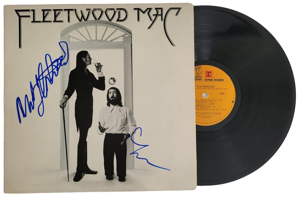 Mick Fleetwood Lindsey Buckingham signed Fleetwood album COA proof Autographed Vinyl Record STAR
