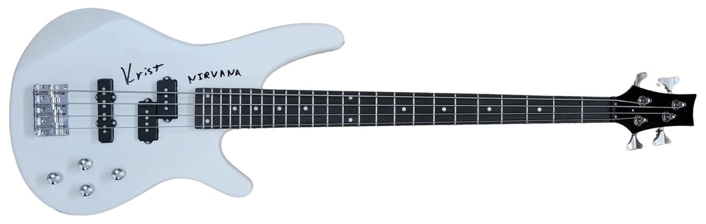 Krist Novoselic Nirvana signed Electric Bass guitar COA exact proof autographed STAR