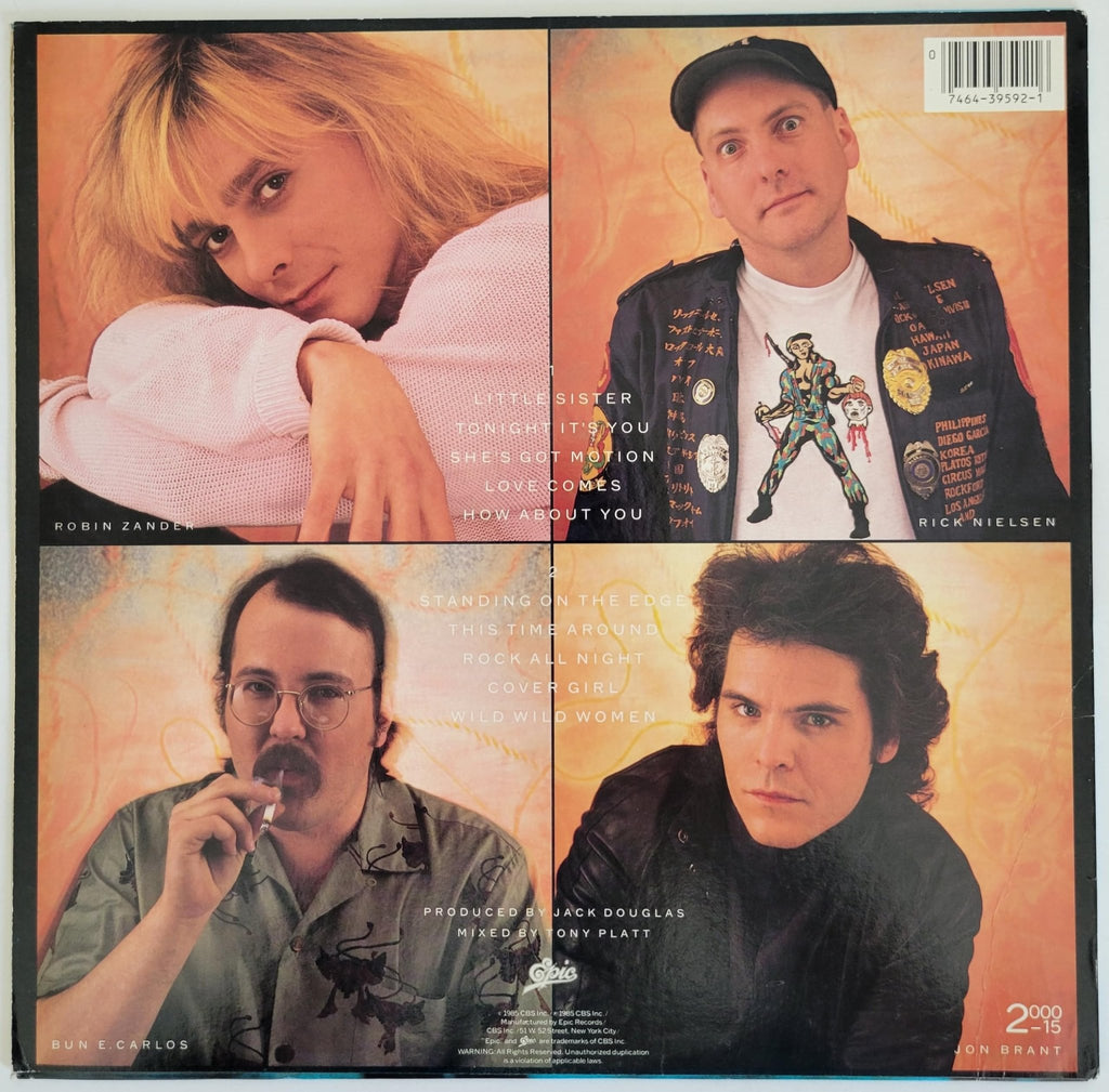Cheap Tric band signed Standing on the Edge album Vinyl COA proof Robin Zander,Rick Nielsen star