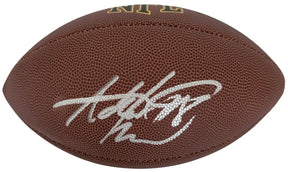 Adrian Peterson Signed Football Proof COA Autographed Vikings Oklahoma