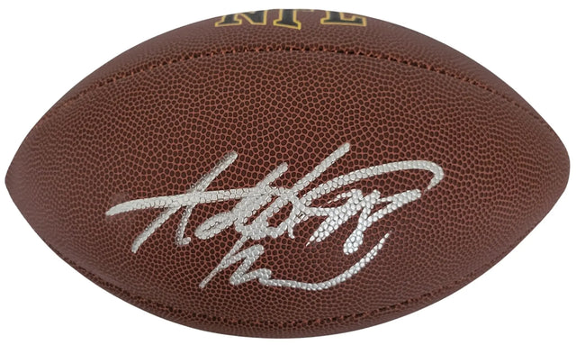 Adrian Peterson Signed Football Proof COA Autographed Vikings Oklahoma