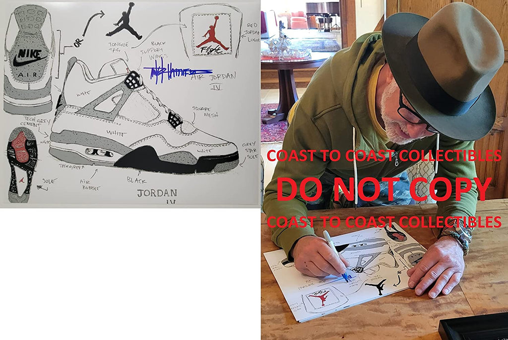Tinker Hatfield signed Nike Air Jordan IV 11x14 photo COA proof autograph STAR