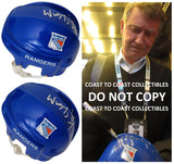 Wayne Gretzky signed New York Rangers Mini Hockey Helmet proof COA autographed