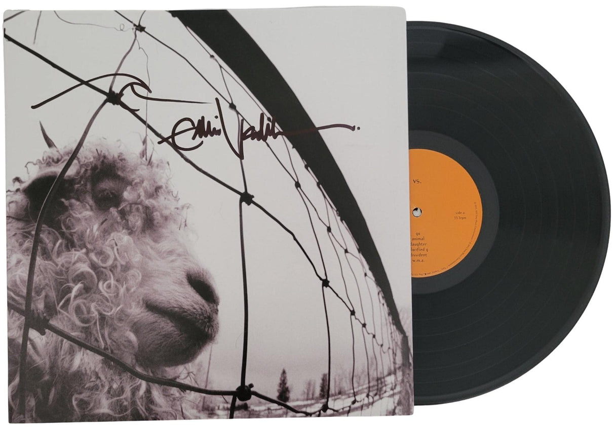 Eddie Vedder signed Pearl Jam Vs. album COA exact proof autographed vinyl Record STAR