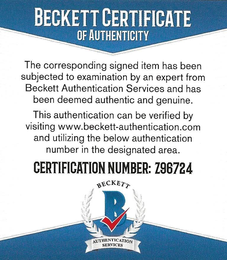 Jim Browns Cleveland Browns signed NFL football proof Beckett COA autographed