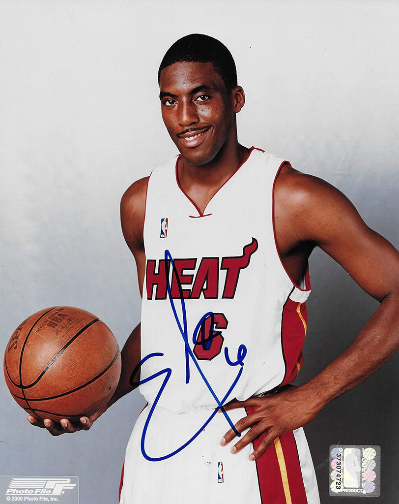 Eddie Jones Miami Heat signed basketball 8x10 photo COA