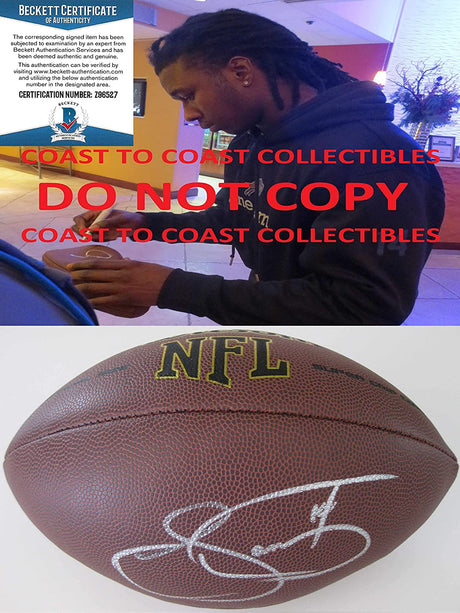 Sammy Watkins Clemson Ravens KC Chiefs Bills signed football proof Beckett COA