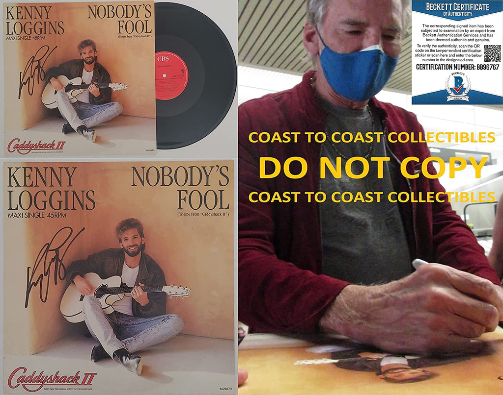 Kenny Loggins signed Caddyshack Nobody's Fool album vinyl proof Beckett COA STAR