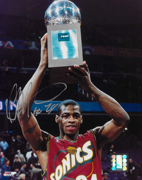 Desmond Mason Seattle Supersonics signed basketball 8x10 photo COA.