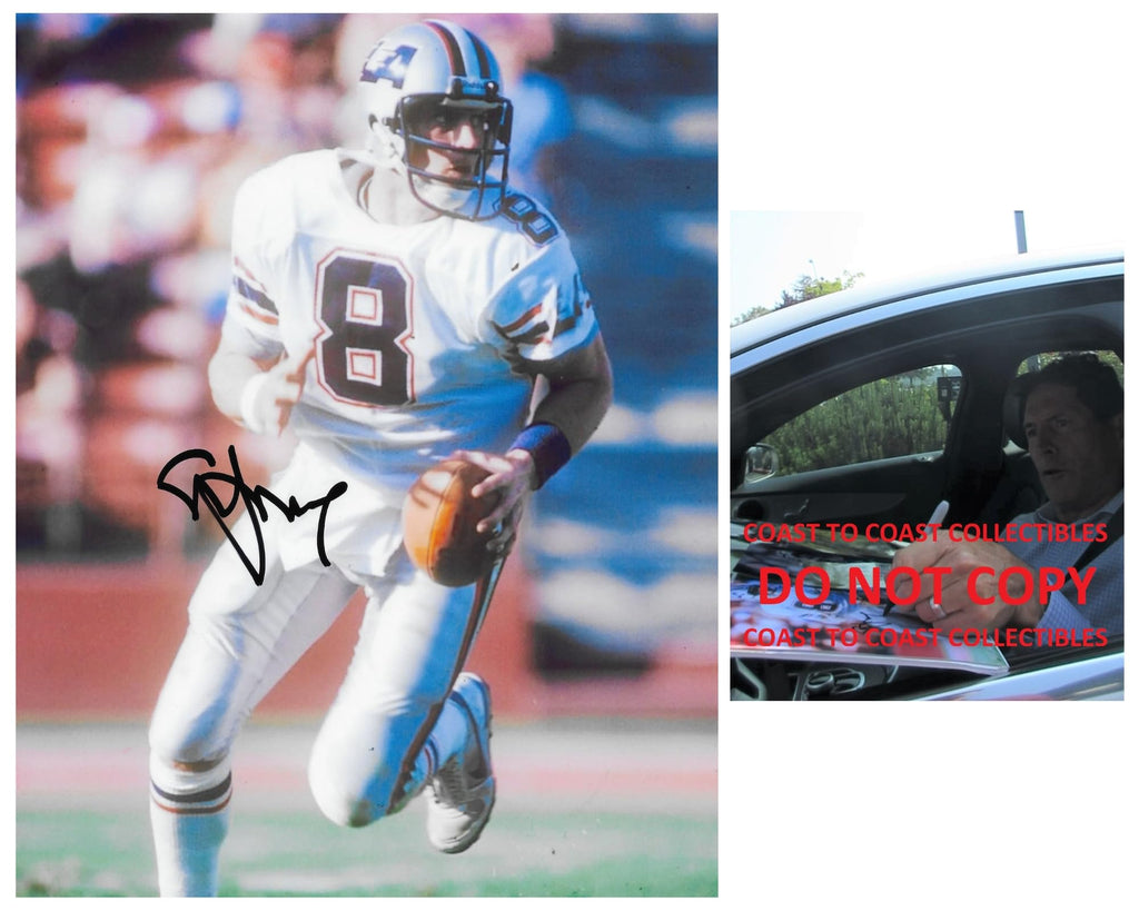 Steve Young signed Los Angeles Express football 8x10 photo COA proof autographed.