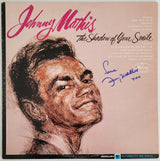 Johnny Mathis signed The Shadow of your Smile album, vinyl COA exact proof autographed STAR