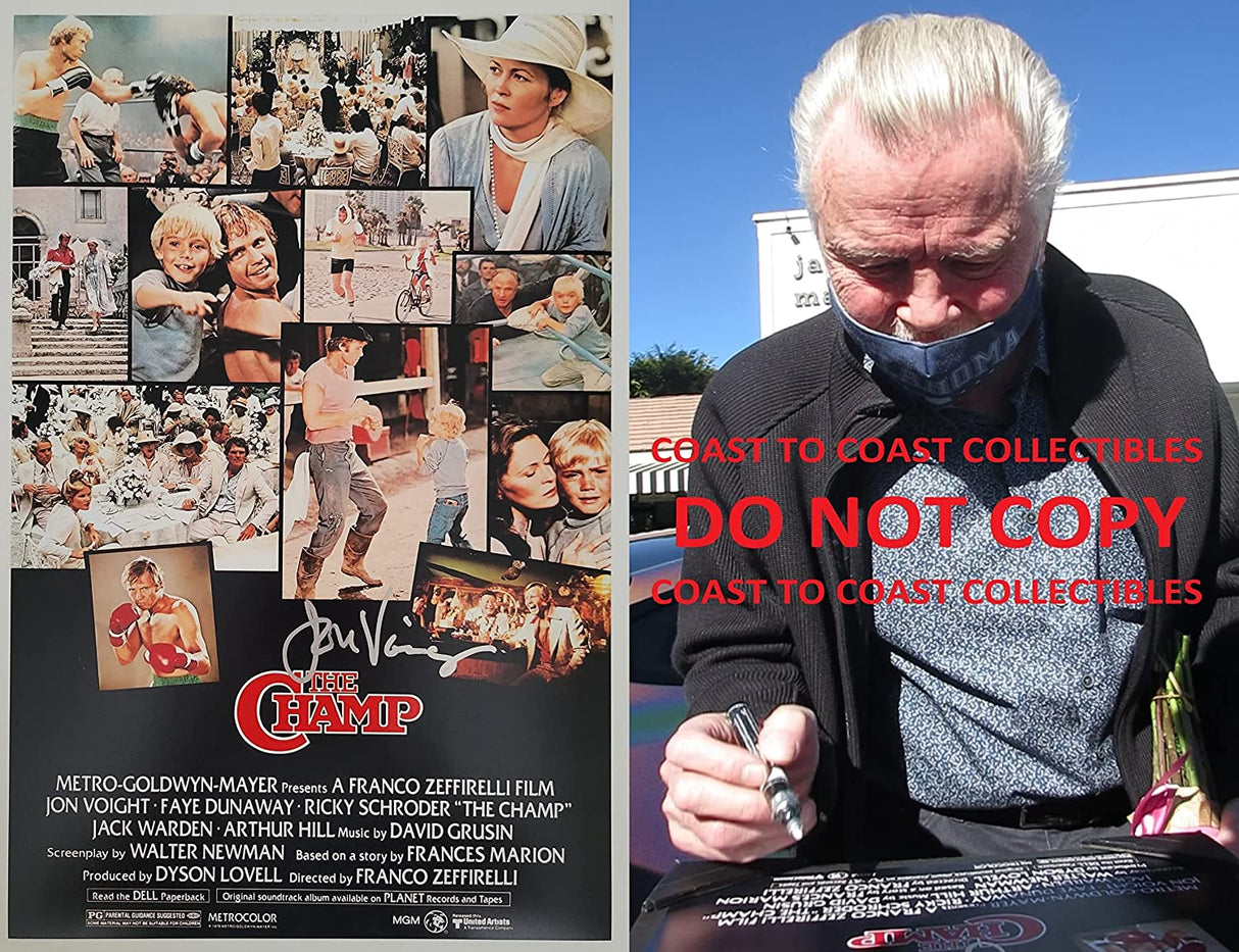 Jon Voight signed The Champ 12x18 poster photo COA exact proof STAR