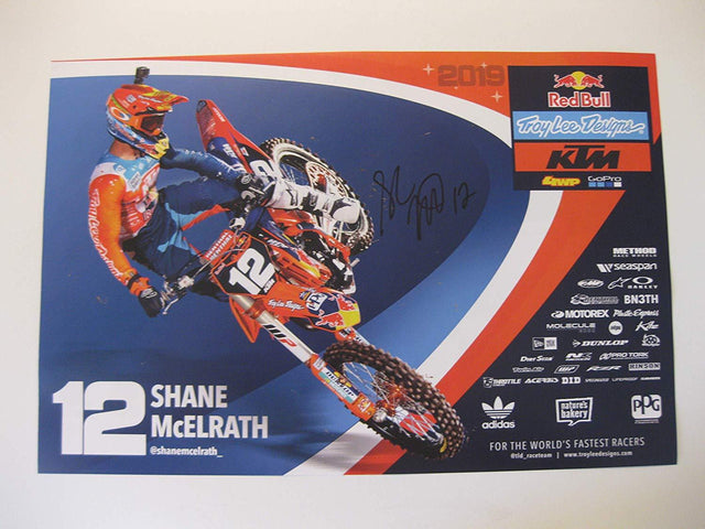 Shane McElrath, supercross, motocross, signed, autographed, 12x18 poster, COA will be included,