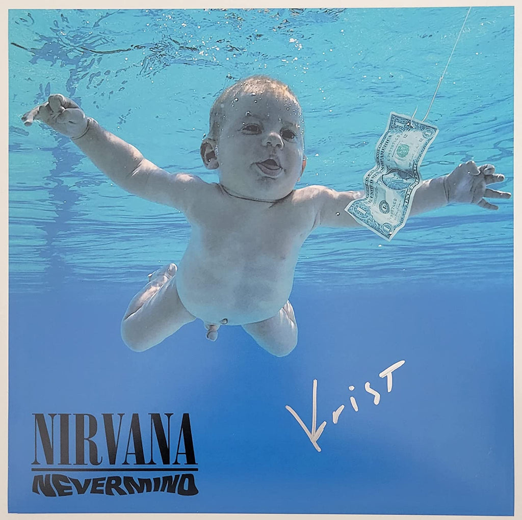 Krist Novoselic signed Nirvana Nevermind 12x12 album photo COA proof autographed STAR