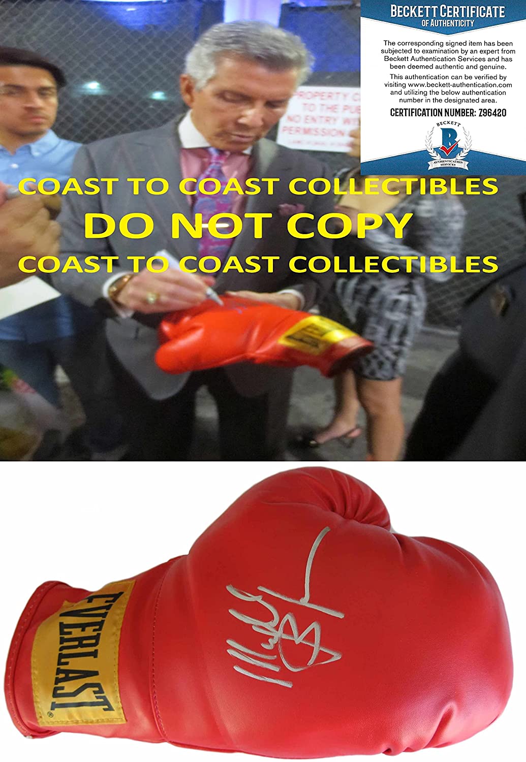 Michael Buffer Ring Announcer signed autographed Boxing Glove exact proof Beckett COA