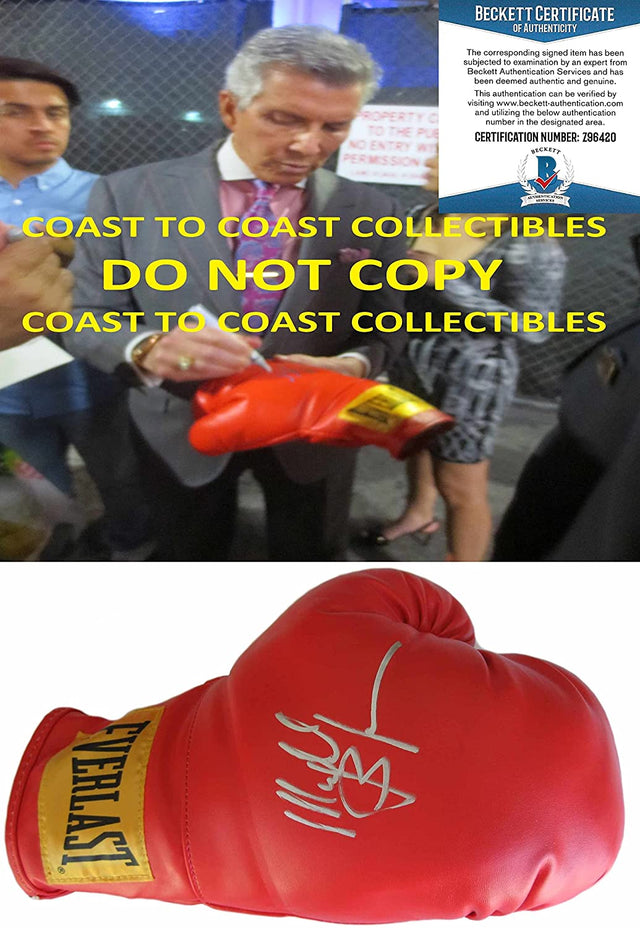 Michael Buffer Ring Announcer signed autographed Boxing Glove exact proof Beckett COA