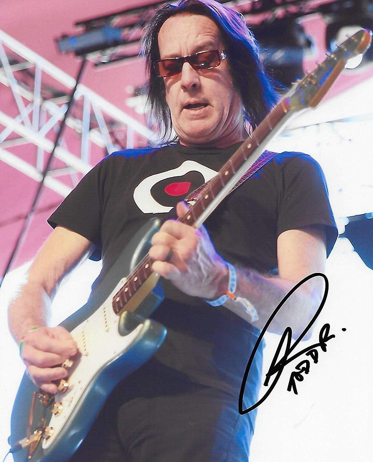 Todd Rundgren Utopia rock star signed, autographed, 8x10 photo + proof COA