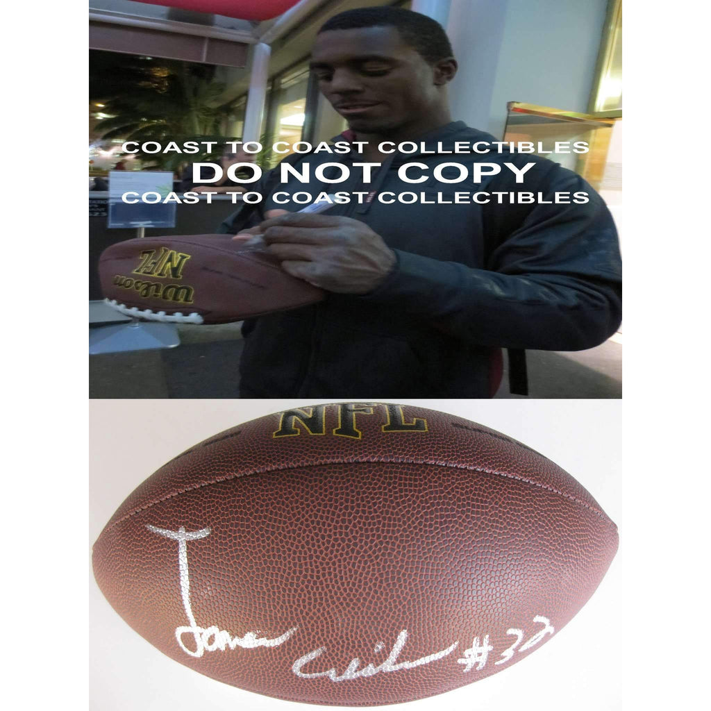 James Wilder Jr, BCS National Champion Florida State Seminoles, FSU, Signed, Autographed, NFL Football, a Coa With the Proof Photo of James Signing the Football Will Be Included