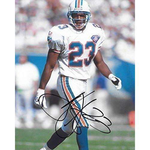 Troy Vincent, Miami, Dolphins, Signed, Autographed, Football 8x10 Photo, a COA Will Be Included