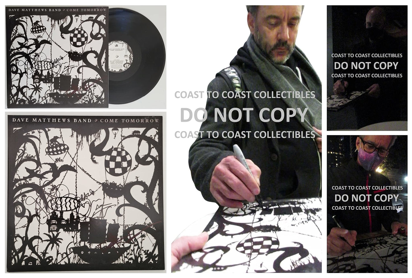 Dave Matthews signed Come Tomorrow album vinyl COA exact proof Star autographed