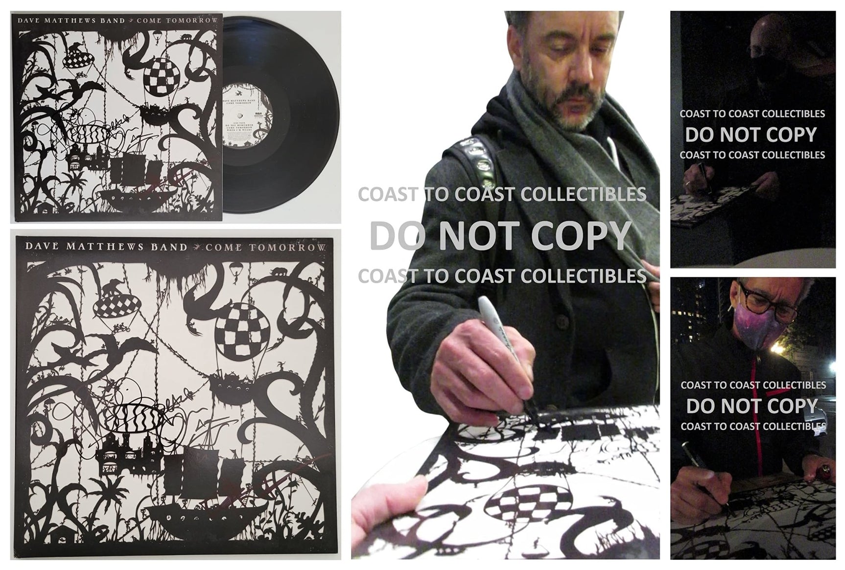 Dave Matthews signed Come Tomorrow album vinyl COA exact proof Star autographed