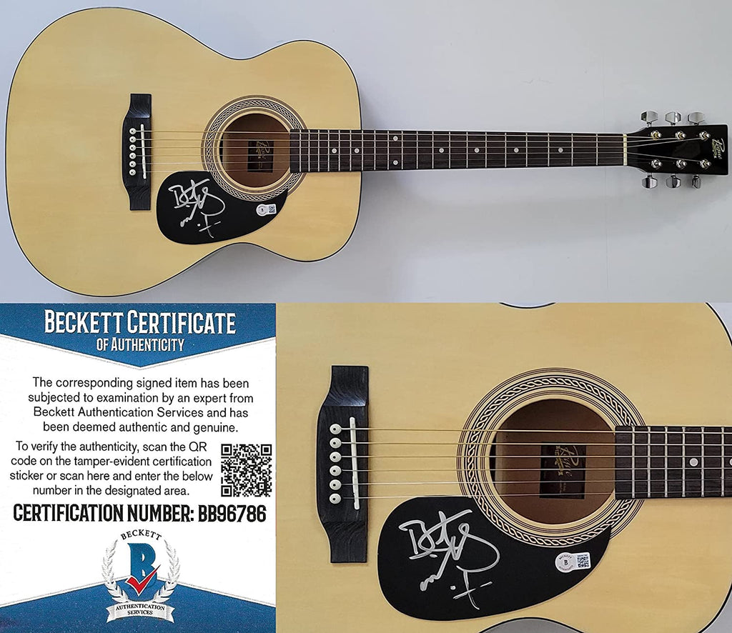 Bret Michaels Poison signed acoustic guitar Something To Believe in Beckett COA autograph Star