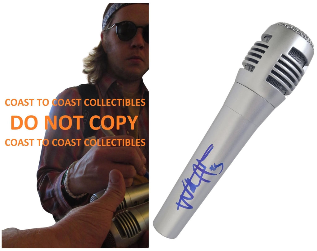 Billy Strings Bluegrass musician signed microphone COA exact Proof autograph mic Star