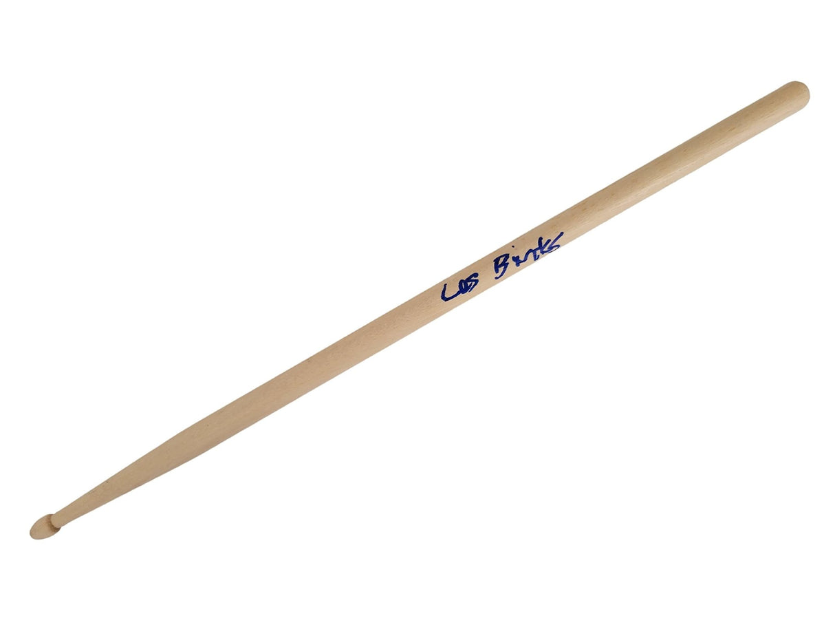 Les Binks Judas Priest drummer signed Drumstick COA exact proof Rare autograph star.