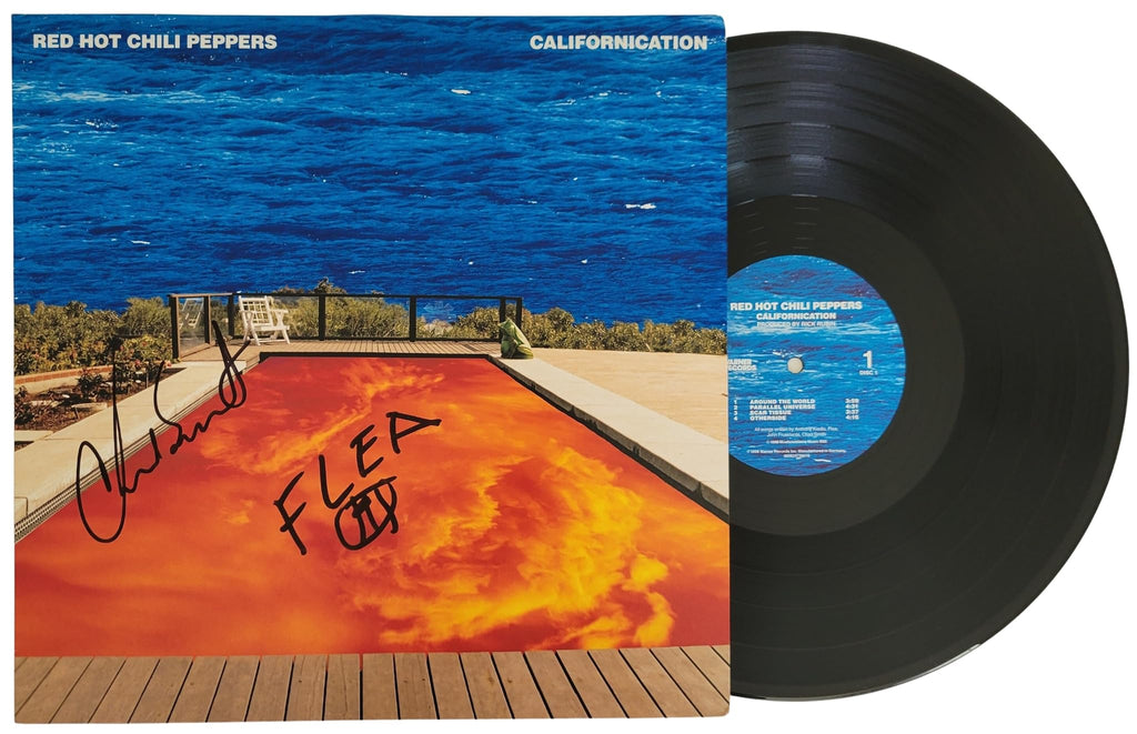 Flea & Chad Smith signed Red Hot Chili Peppers Californication album Vinyl proof STAR