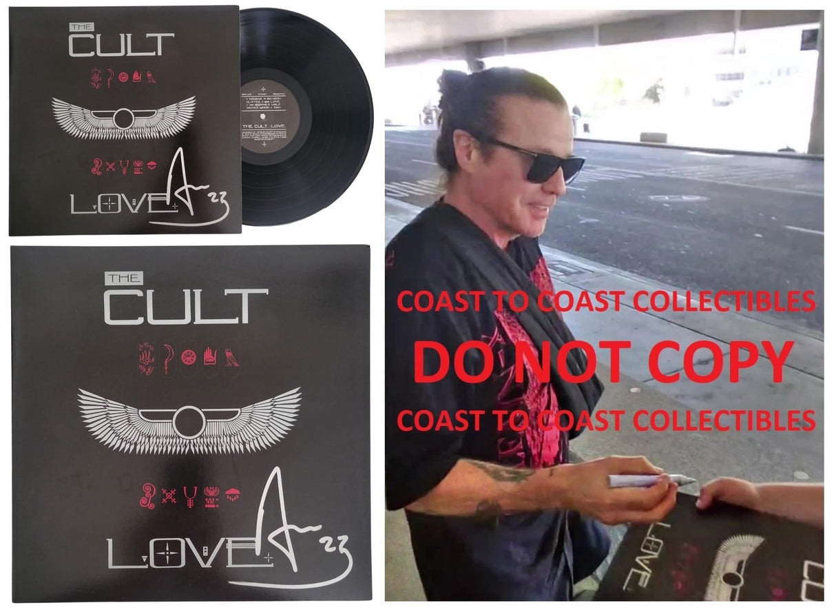 Ian Astbury Signed The Cult Love Album COA Exact Proof Autographed Vinyl Record