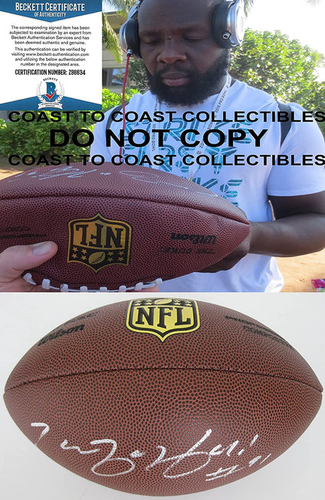 Tamba Hali Kansas City Chiefs Penn State signed Duke football proof Beckett COA autograph