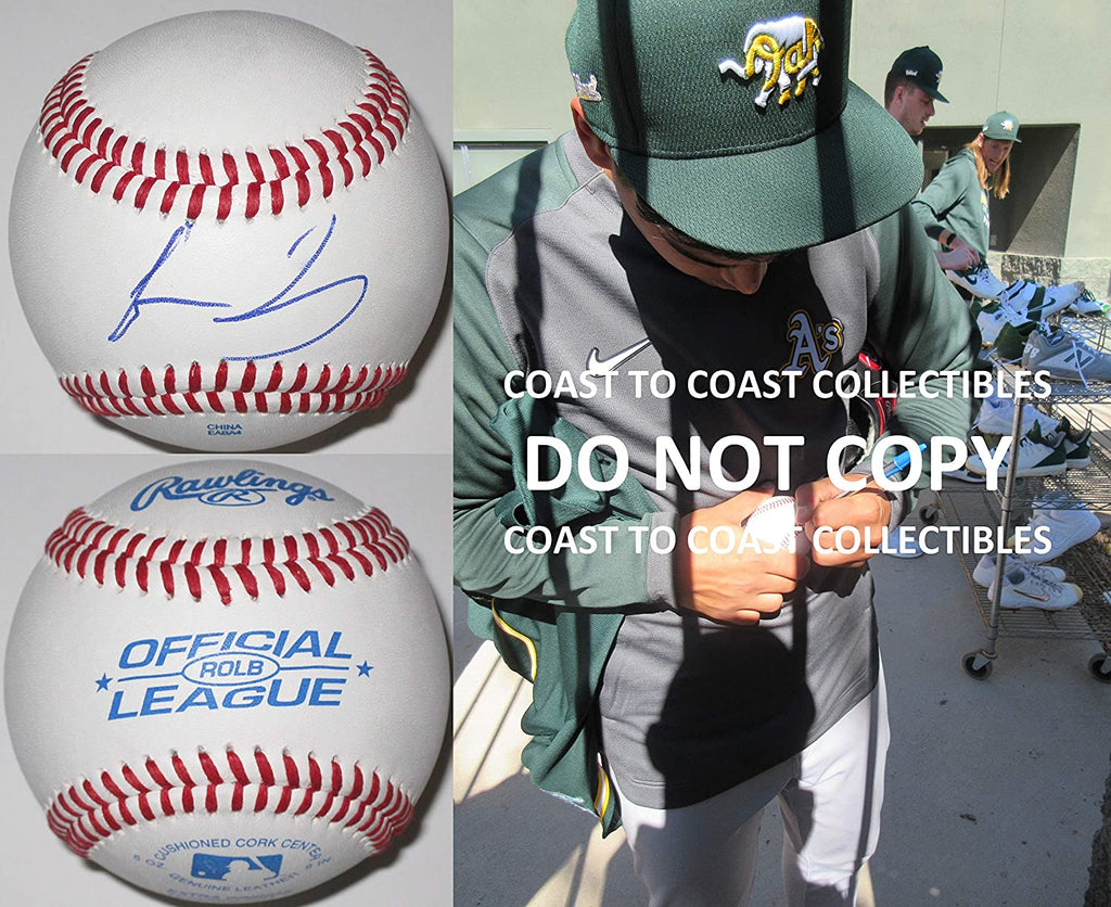 Jesus Luzardo Oakland Athletics A's signed autographed baseball COA exact proof
