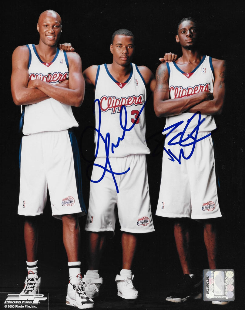 Darius Miles Quentin Richardson Signed LA Clippers 8x10 photo COA Autographed..