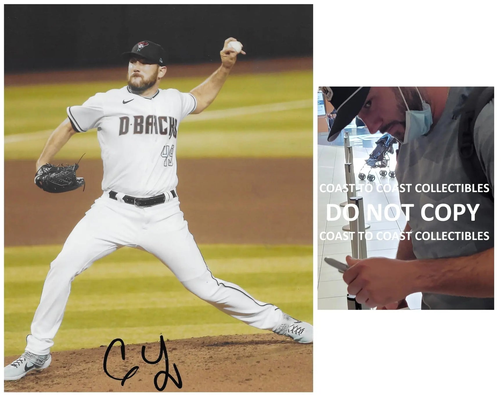 Alex Young signed Arizona Diamondbacks baseball 8x10 photo proof COA autographed.