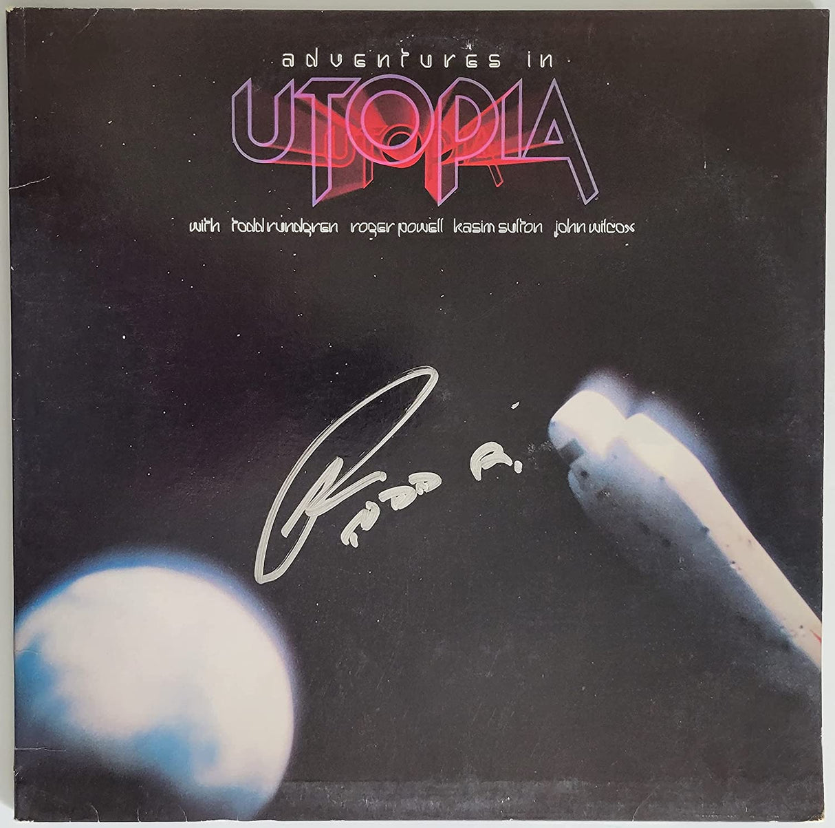Todd Rundgren signed Adventures in Utopia album vinyl COA proof autographed STAR