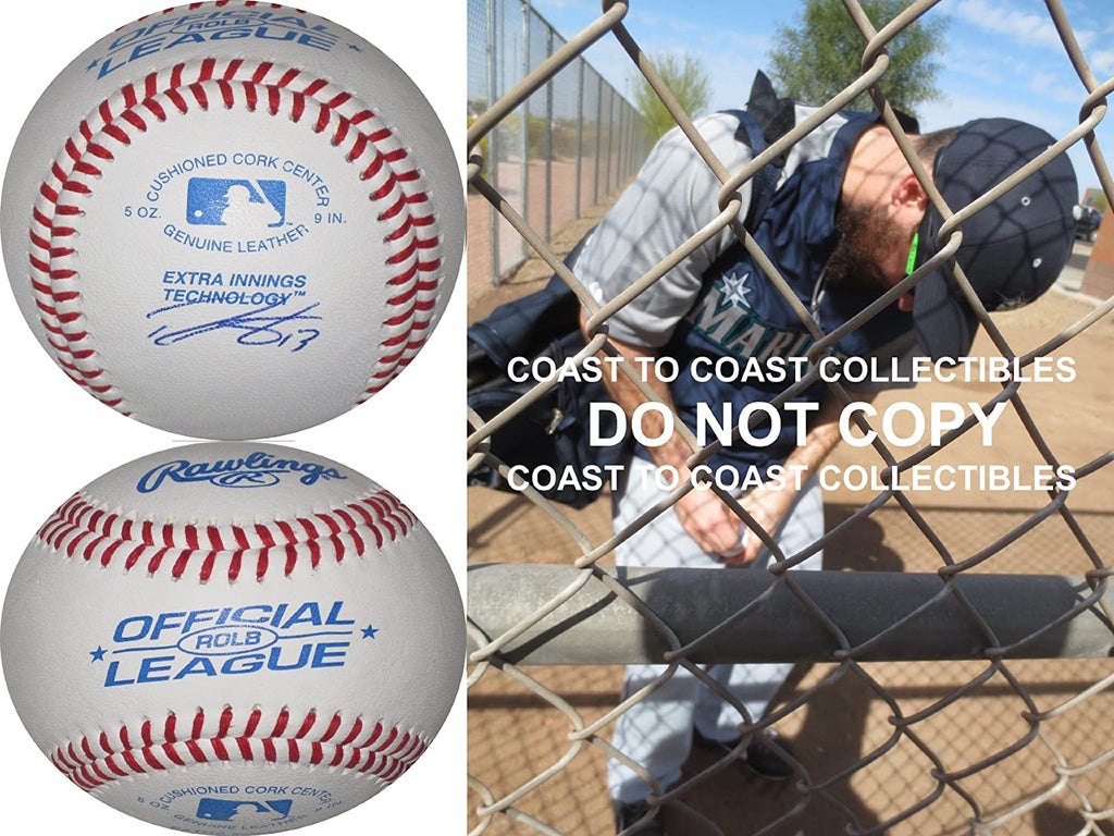 Dustin Ackley Seattle Mariners Yankees signed autographed baseball COA Proof