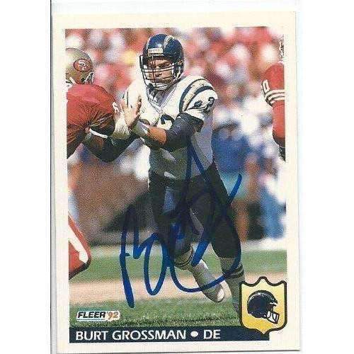 1992, Burt Grossman, San Diego Chargers, Signed, Autographed, Fleer Football Card, Card # 359,