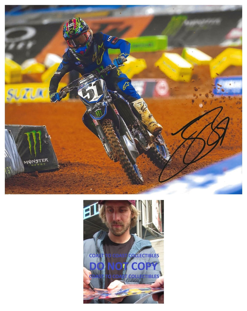 Justin Barcia motocross supercross signed 8x10 photo COA proof autographed..
